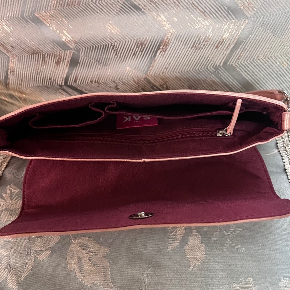 The Sak Rose Gold Embellished Leather Shoulder Bag - Picture 11 of 13